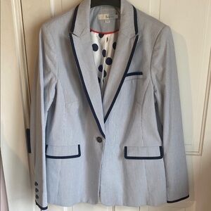 Boden Ellen Blue Blazer with Tailored Fit and Notched Lapels